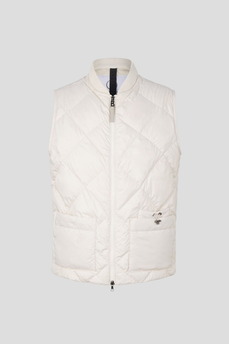 BOGNER Rocco Down Waistcoat Off-white | YF2640789