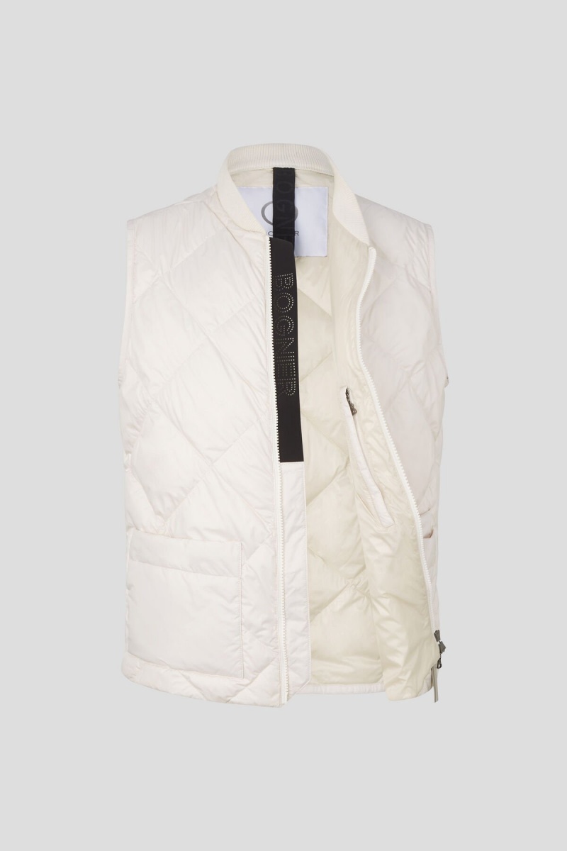 BOGNER Rocco Down Waistcoat Off-white | YF2640789