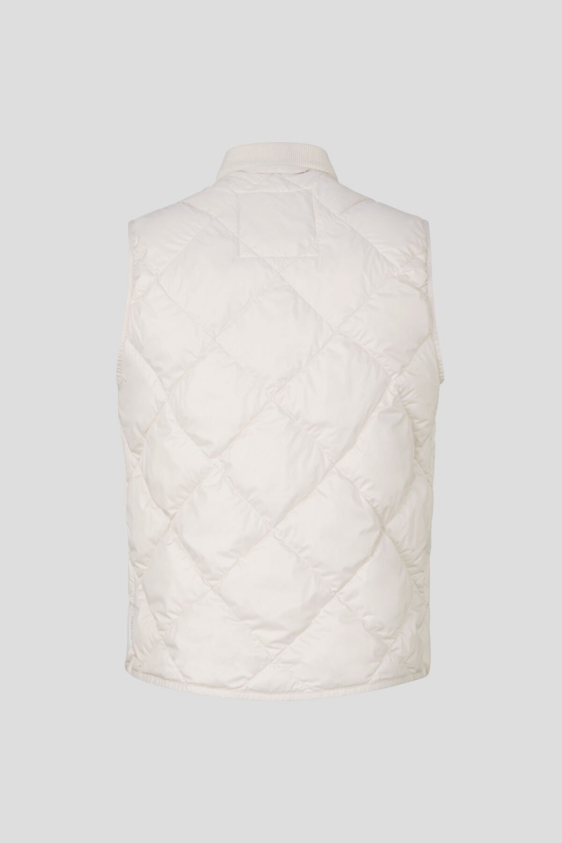 BOGNER Rocco Down Waistcoat Off-white | YF2640789
