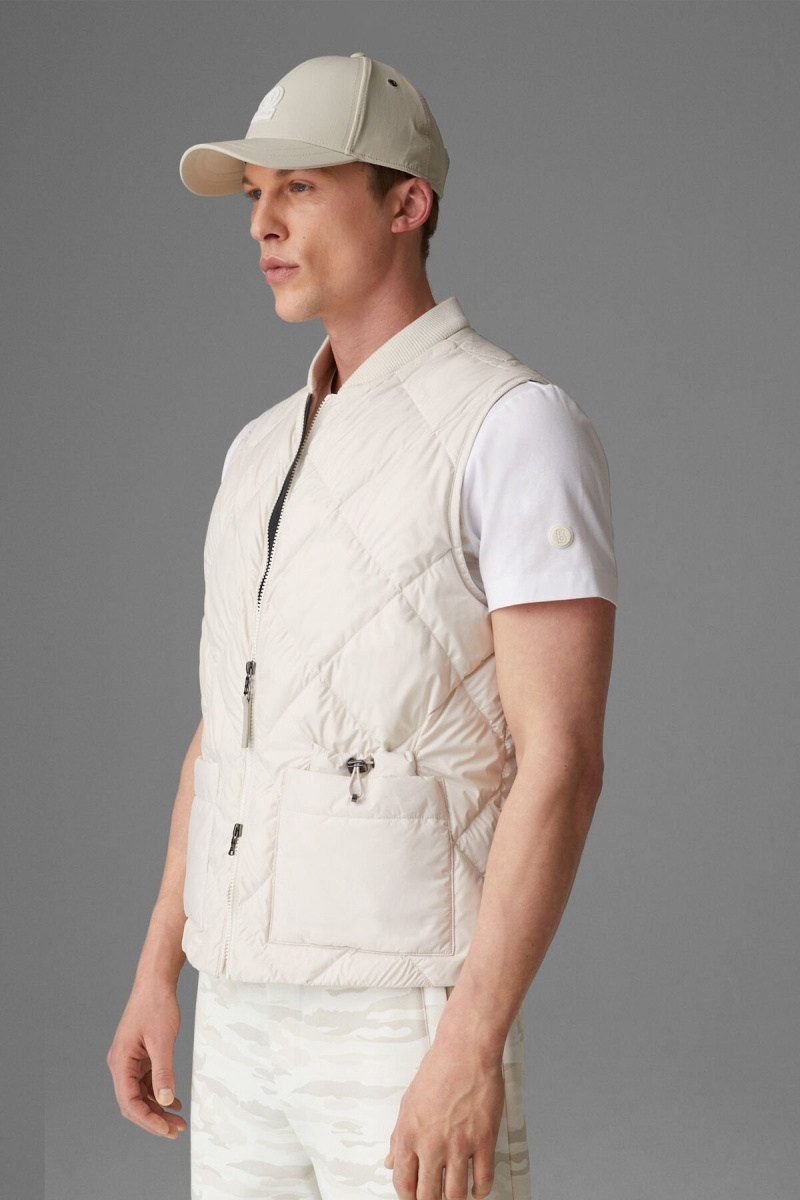 BOGNER Rocco Down Waistcoat Off-white | YF2640789