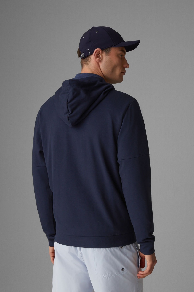 BOGNER Roman Sweatshirt Jacket Navy Blau | MQ6497508
