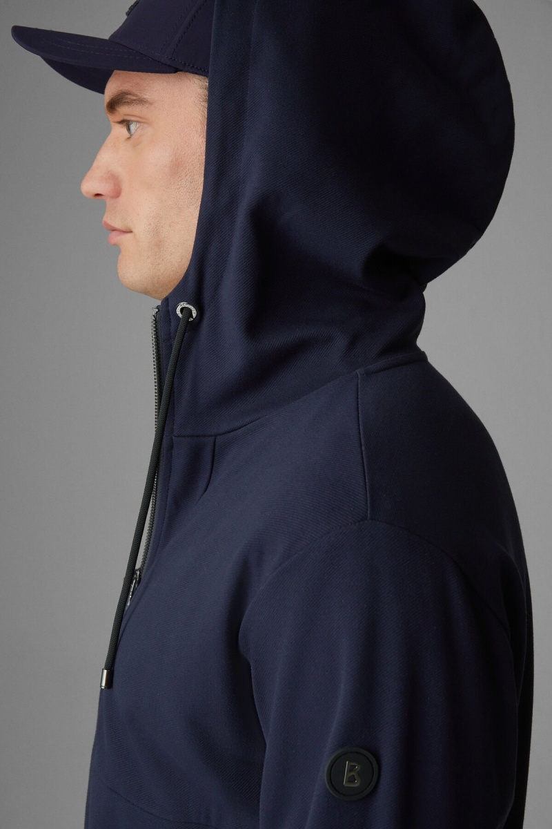 BOGNER Roman Sweatshirt Jacket Navy Blau | MQ6497508