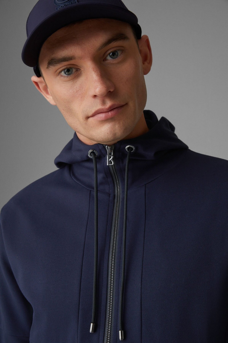 BOGNER Roman Sweatshirt Jacket Navy Blau | MQ6497508