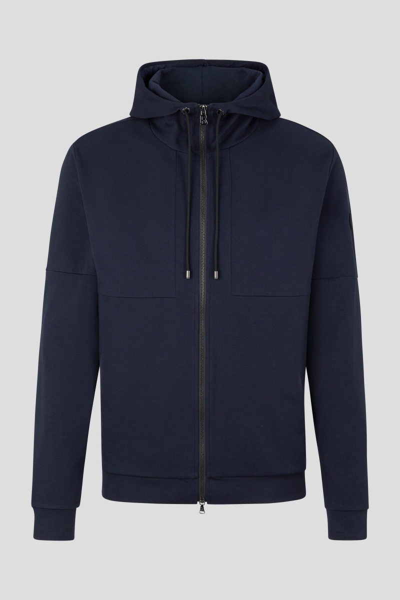 BOGNER Roman Sweatshirt Jacket Navy Blau | MQ6497508