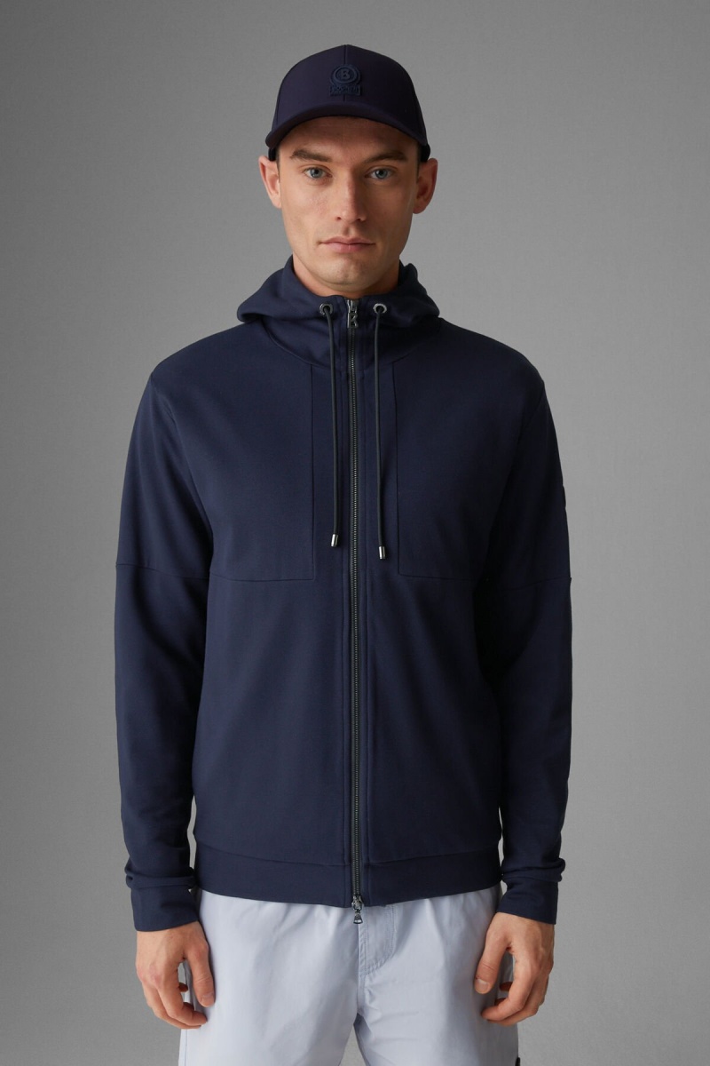 BOGNER Roman Sweatshirt Jacket Navy Blau | MQ6497508