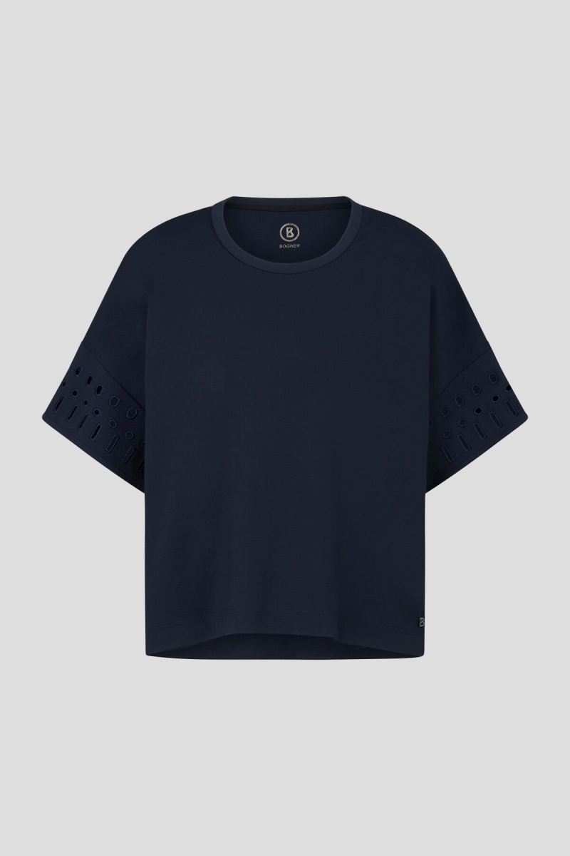 BOGNER Runa T-shirt Navy Blau | WE3569407