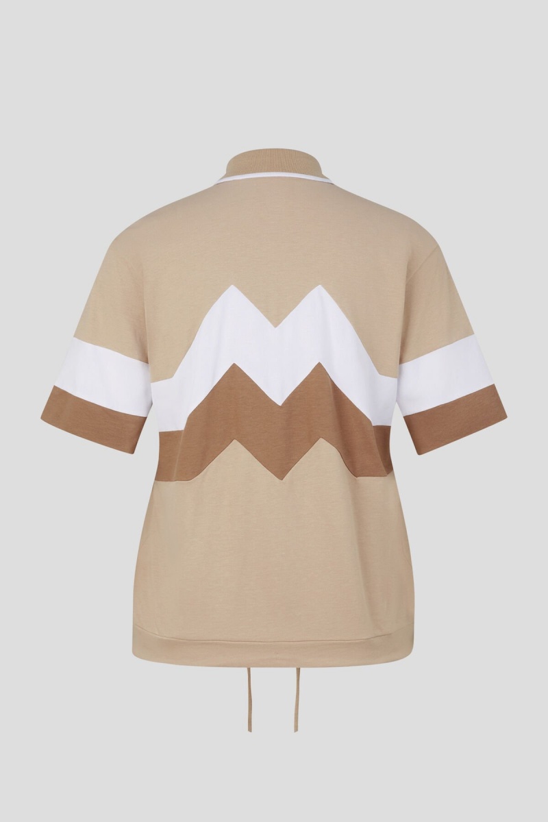BOGNER Sport Anabel Polo Shirt Beige Weiß | YA1874509
