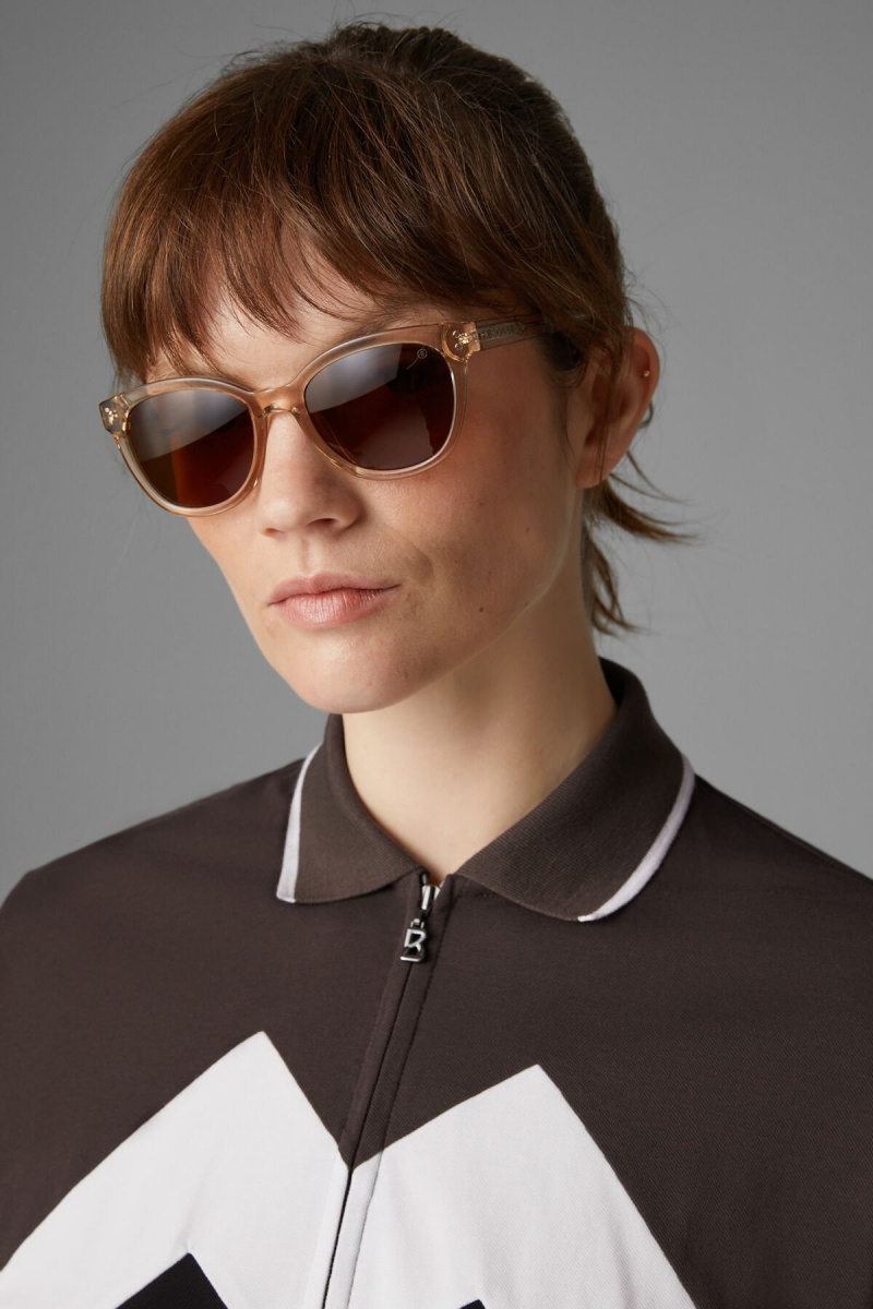 BOGNER Sport Anabel Polo Shirt Braun Schwarz Weiß | IN4062978