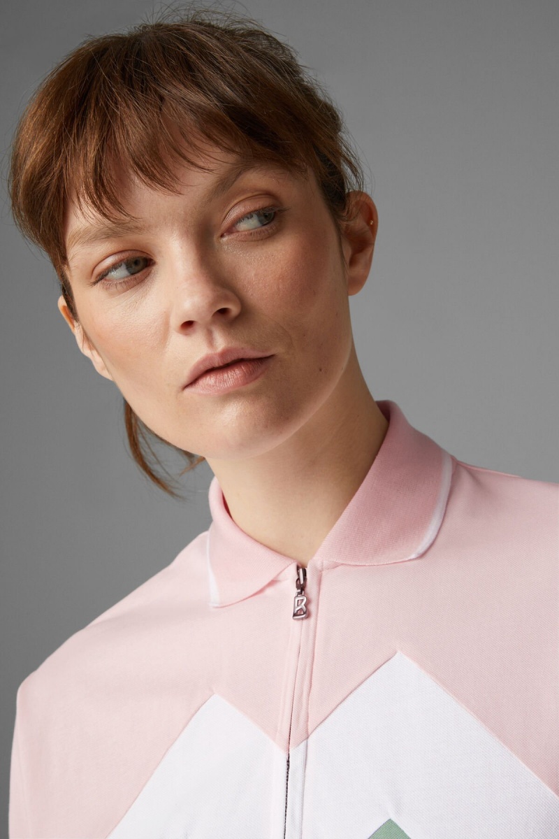 BOGNER Sport Anabel Polo Shirt Rosa Weiß | BF1570342
