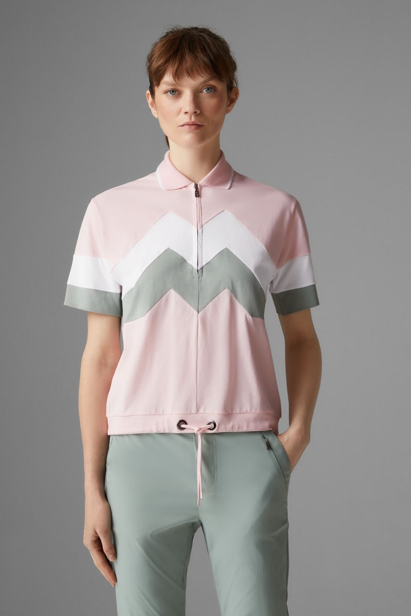 BOGNER Sport Anabel Polo Shirt Rosa Weiß | BF1570342