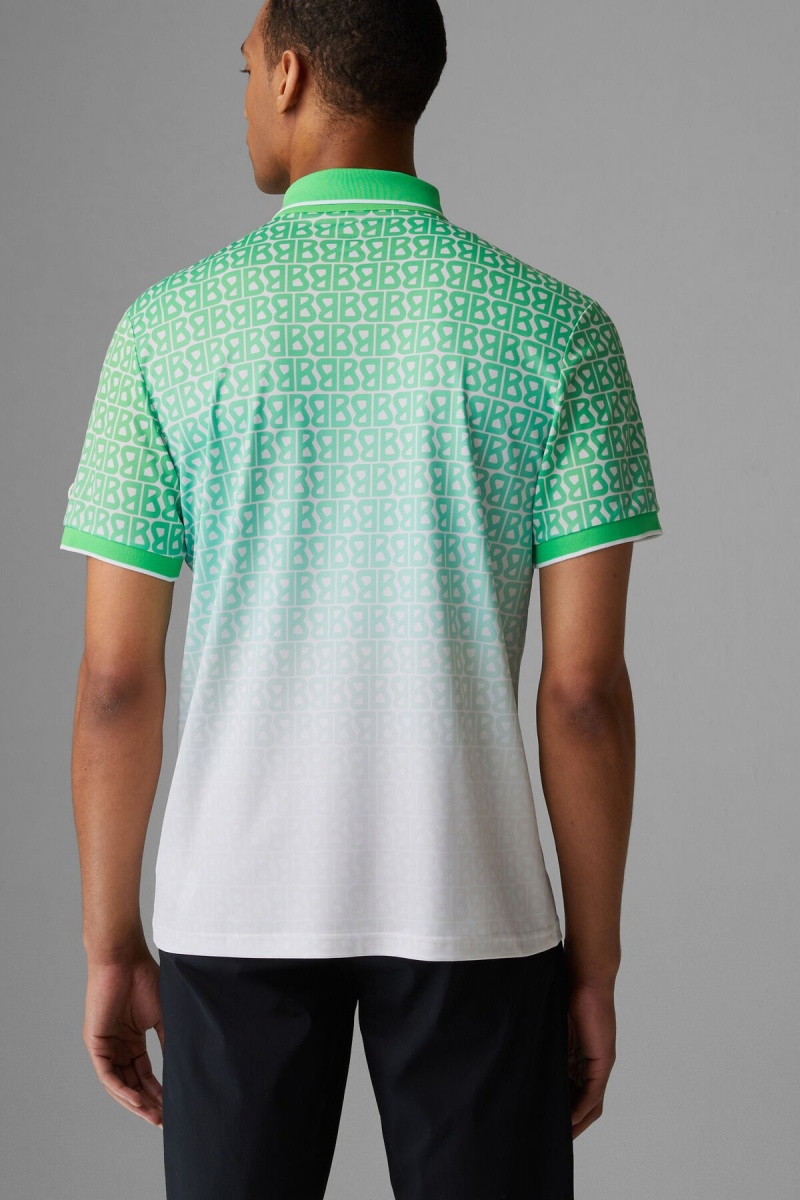 BOGNER Sport Arno Functional Polo Shirt Grün Weiß | AB0567183