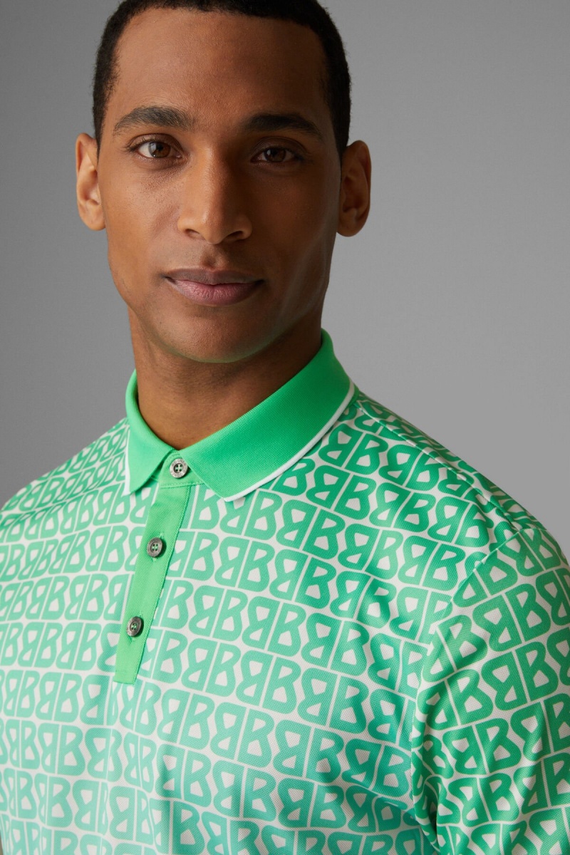 BOGNER Sport Arno Functional Polo Shirt Grün Weiß | AB0567183