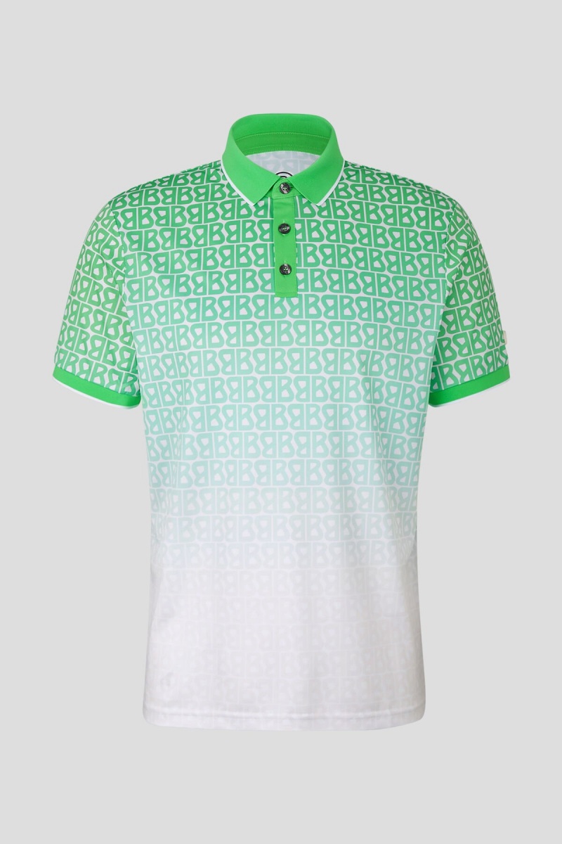 BOGNER Sport Arno Functional Polo Shirt Grün Weiß | AB0567183