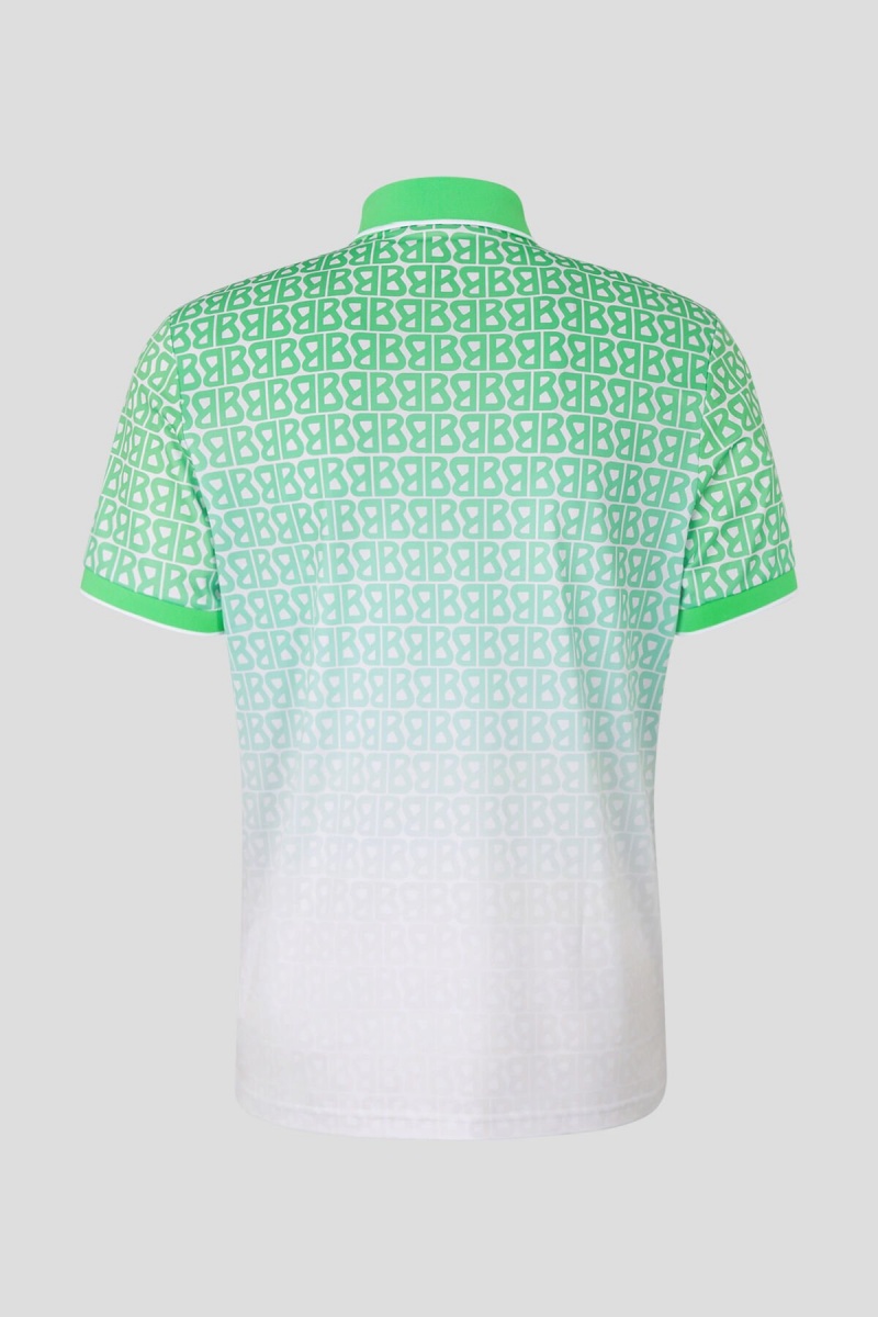 BOGNER Sport Arno Functional Polo Shirt Grün Weiß | AB0567183