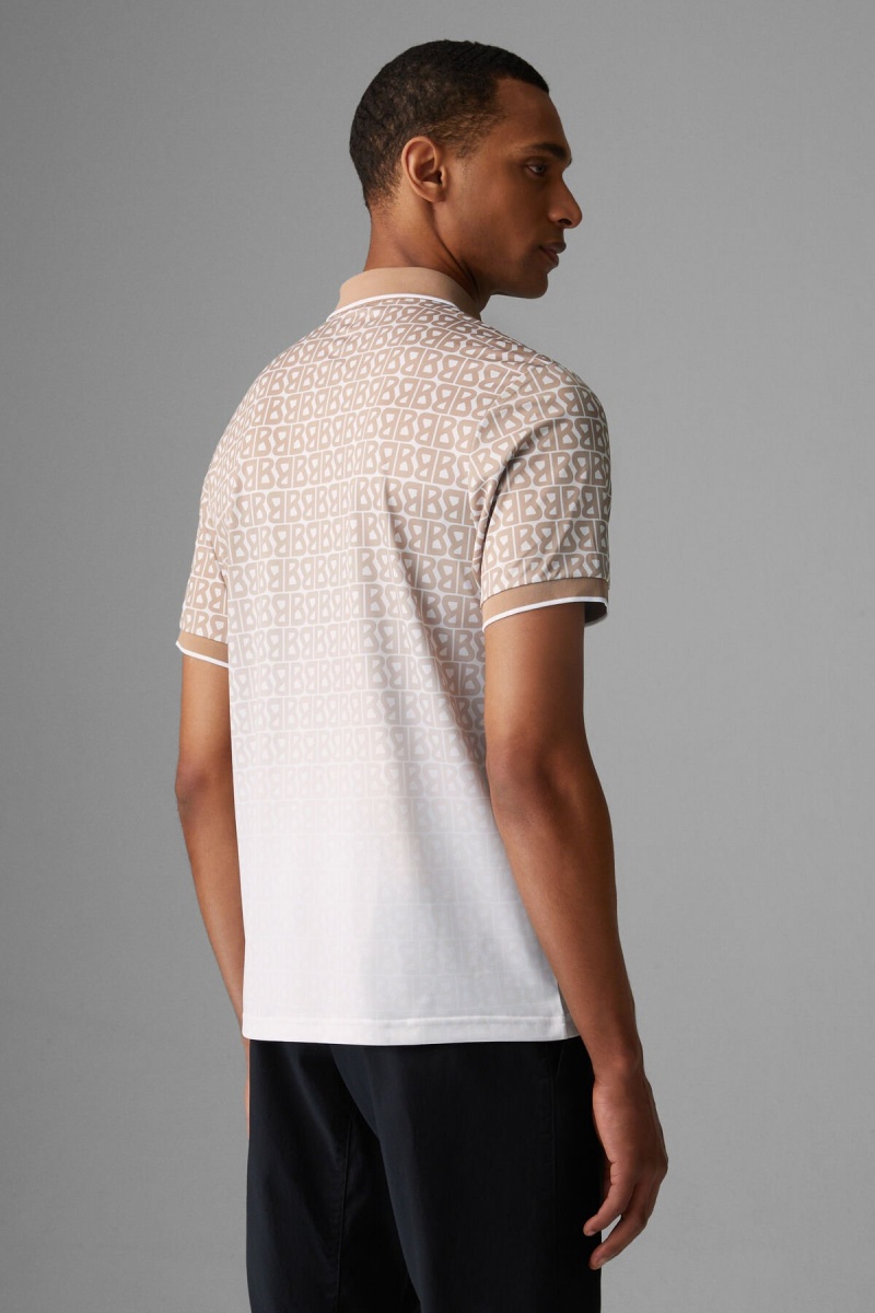 BOGNER Sport Arno Functional Polo Shirt Braun Weiß | WE0986147