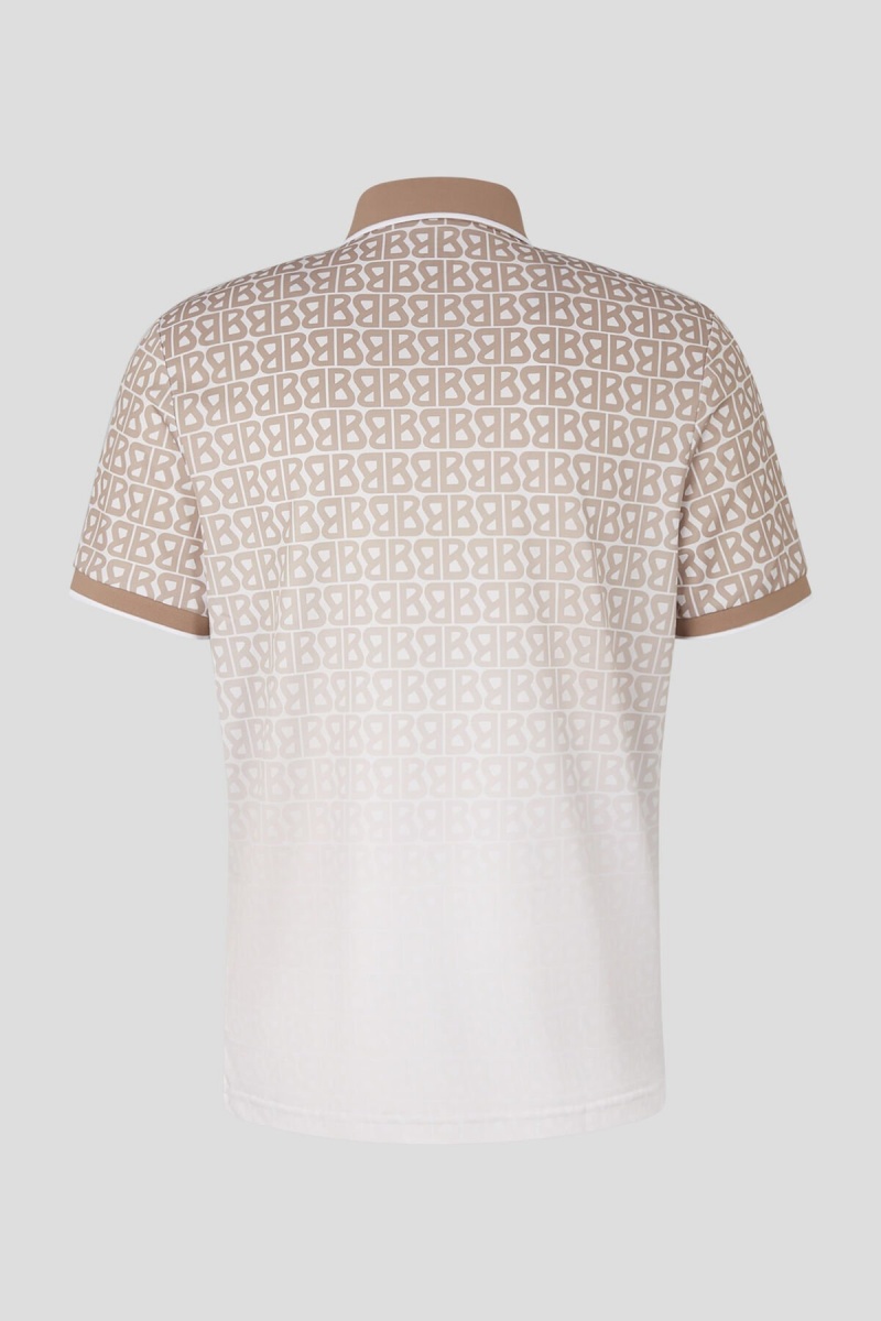 BOGNER Sport Arno Functional Polo Shirt Braun Weiß | WE0986147