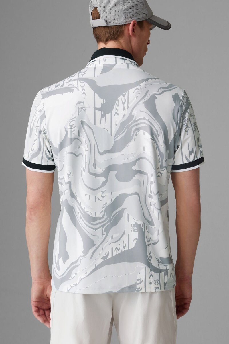 BOGNER Sport Cody Functional Polo Shirt Gray / Off-white | FA2580431