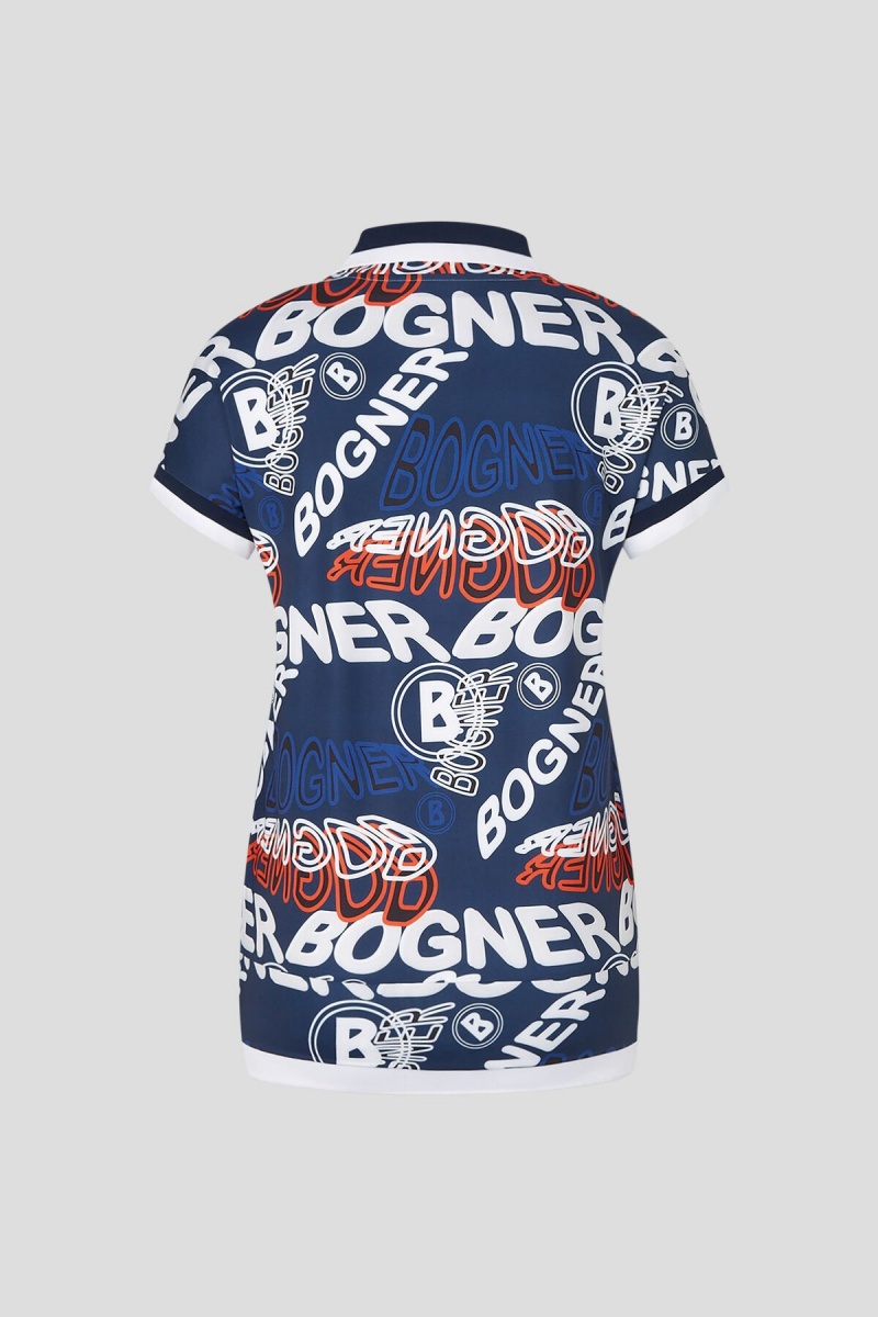 BOGNER Sport Dorisa Functional Polo Shirt Dunkelblau Rot | EN4180769