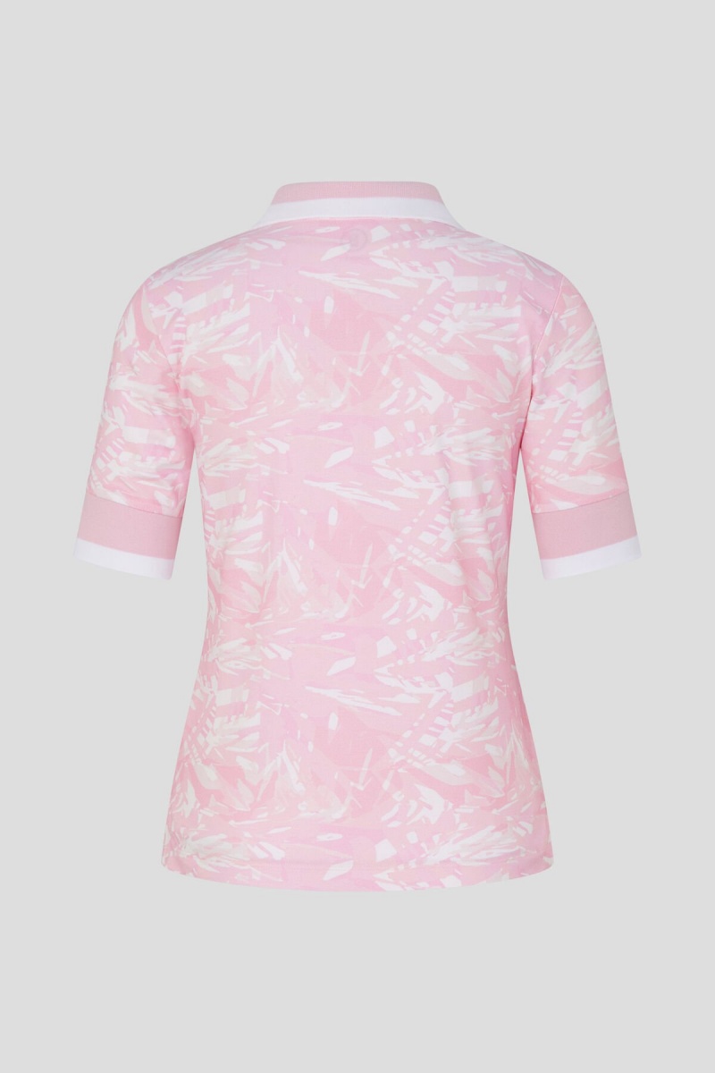 BOGNER Sport Elonie Functional Polo Shirt Rosa Weiß | TM0835492