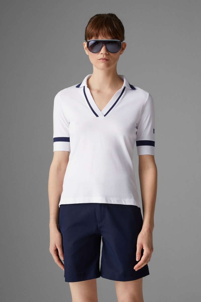 BOGNER Sport Elonie Functional Polo Shirt Weiß | PY1079534