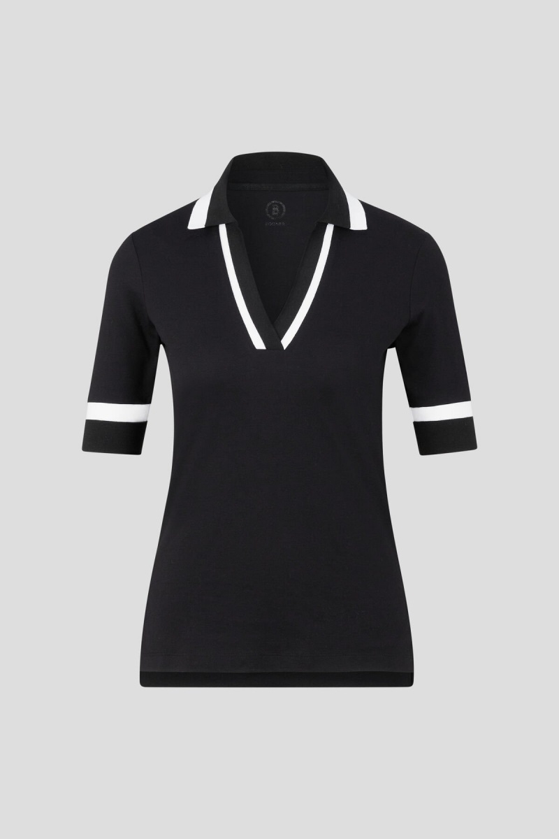 BOGNER Sport Elonie Functional Polo Shirt Schwarz | IE3287146