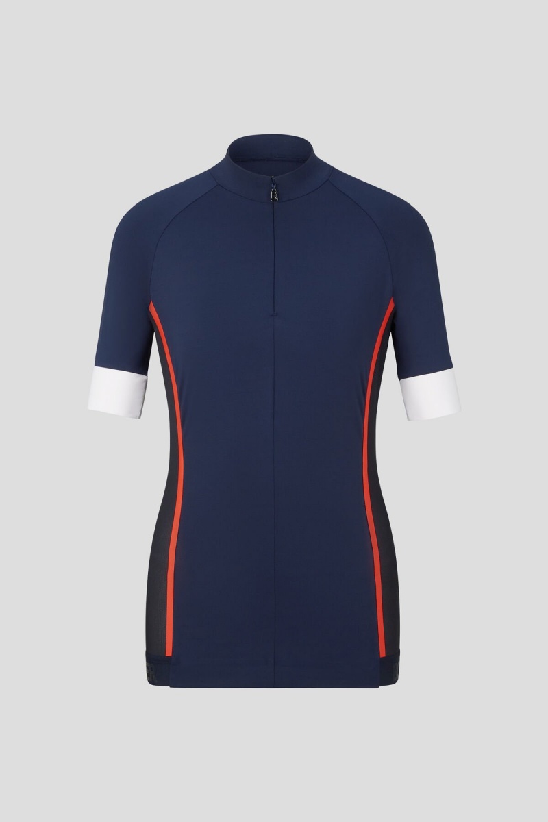 BOGNER Sport Fritzi Bike Shirt Navy Blau Orange | WK7916420