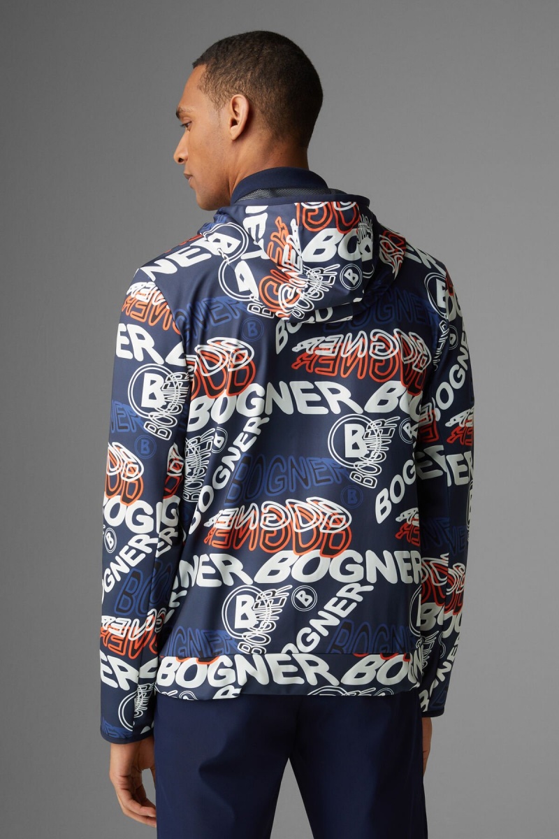 BOGNER Sport Jari Jacket Dunkelblau Rot | ZV0519273