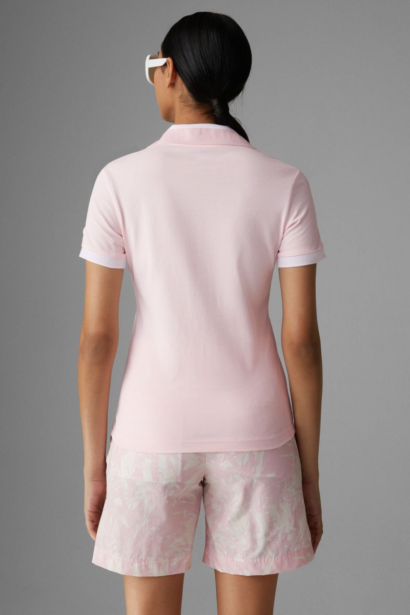 BOGNER Sport Luma Functional Polo Shirt Rosa Weiß | LY0371642