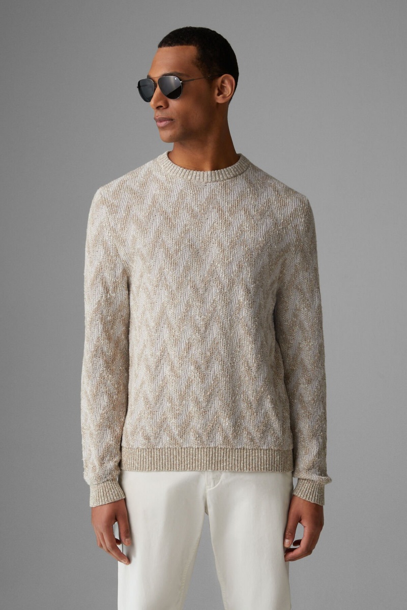 BOGNER Steven Gestrickt Pullover Beige | VM0536921