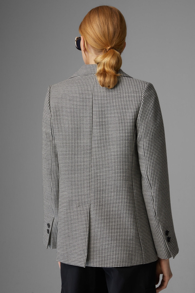BOGNER Svea New Wolle Blazer Schwarz Weiß | KR0649875
