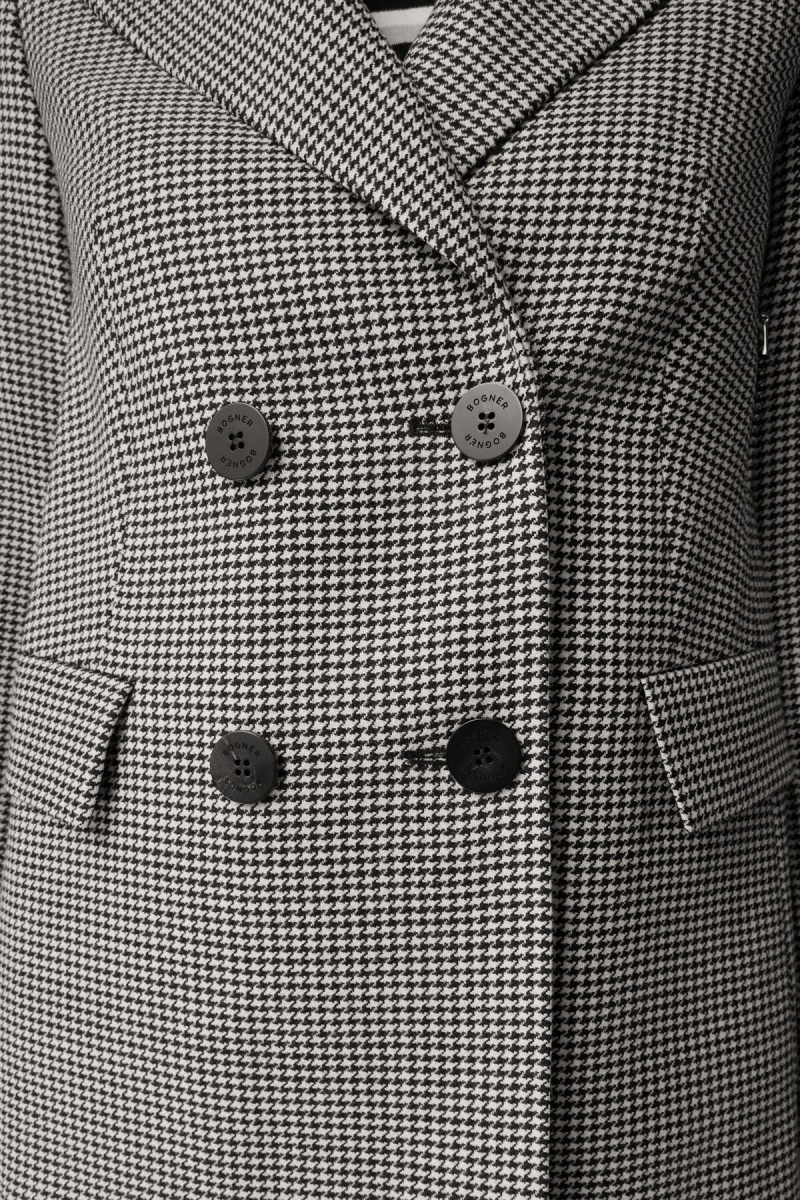 BOGNER Svea New Wolle Blazer Schwarz Weiß | KR0649875