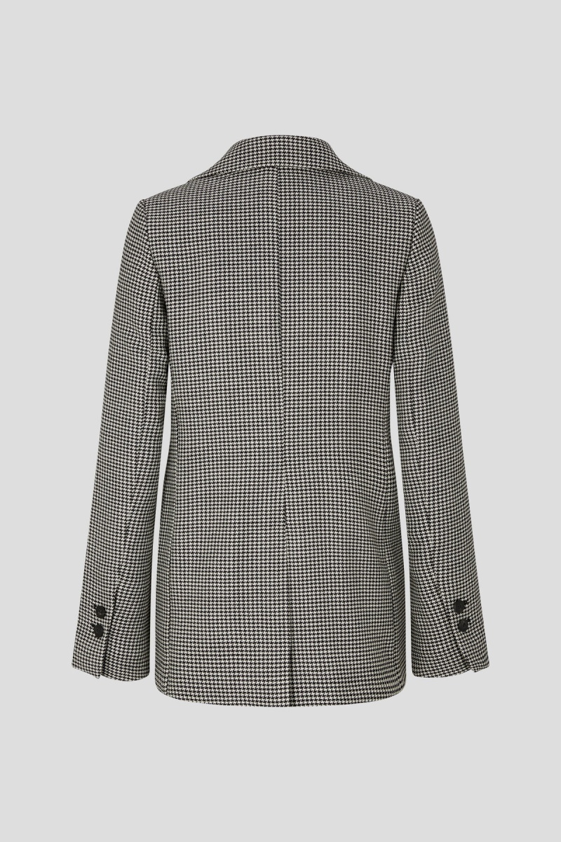 BOGNER Svea New Wolle Blazer Schwarz Weiß | KR0649875