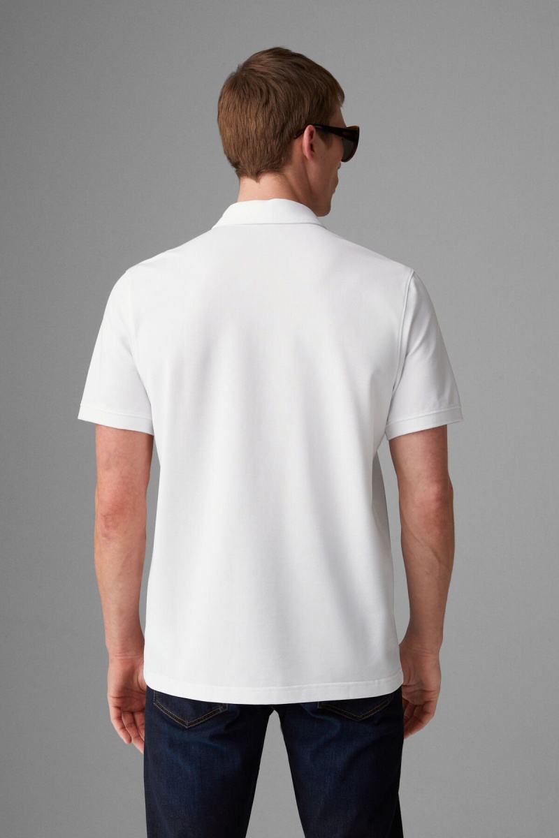 BOGNER Timo Piqué Polo Shirt Weiß | BK3908721
