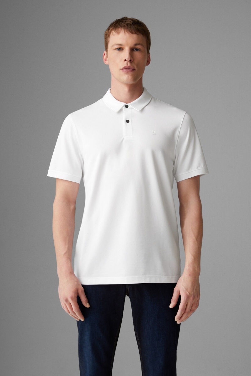 BOGNER Timo Piqué Polo Shirt Weiß | BK3908721