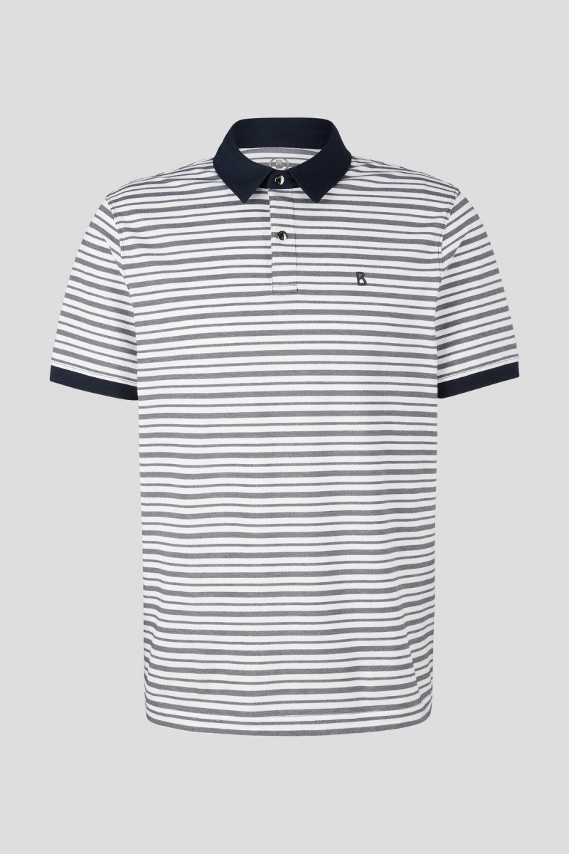 BOGNER Timo Polo Shirt Navy Blau Weiß | NV0681759