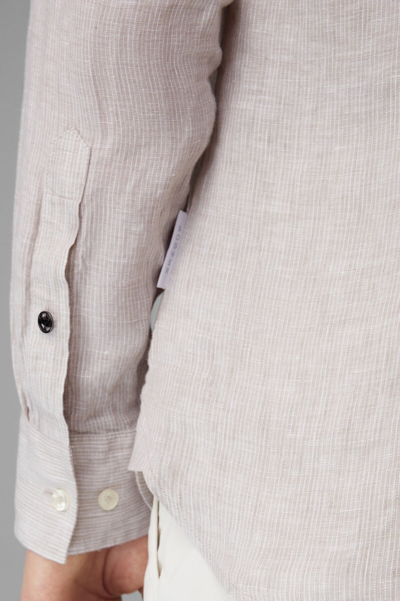 BOGNER Timt Linen Shirt Beige | CO2560483