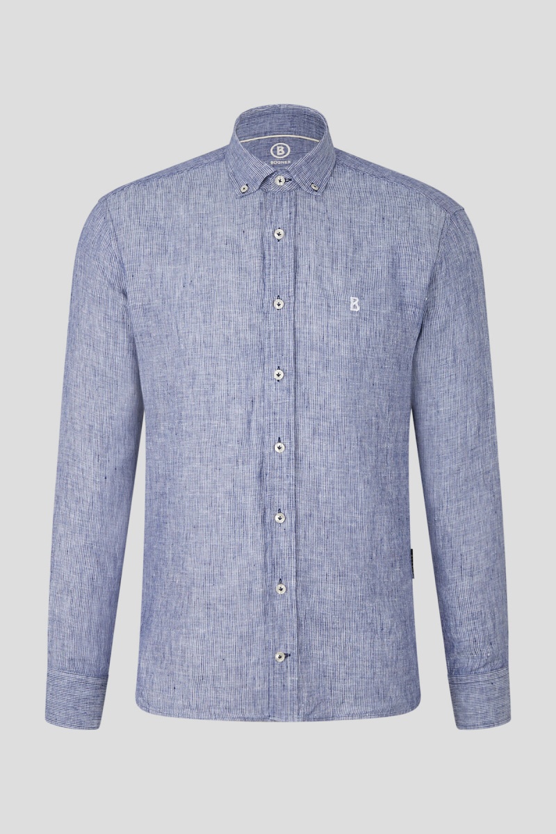 BOGNER Timt Linen Shirt Blau | OG3756049