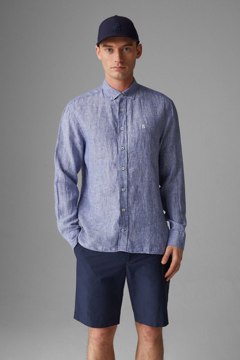 BOGNER Timt Linen Shirt Blau | OG3756049