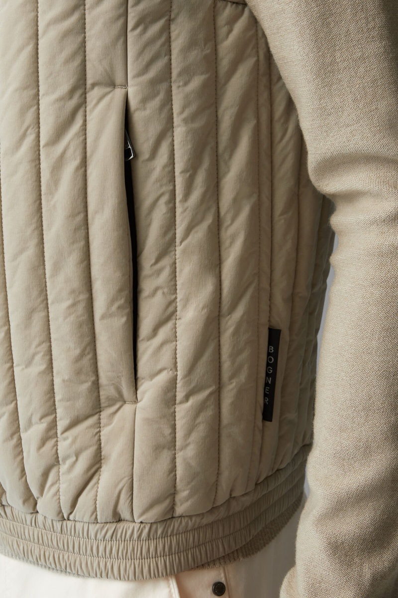 BOGNER Tony Gesteppt Waistcoat Beige | MW7396104