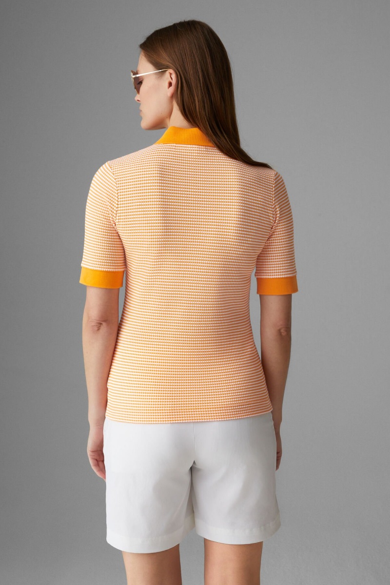 BOGNER Wendy Polo Shirt Orange Weiß | NZ4093286