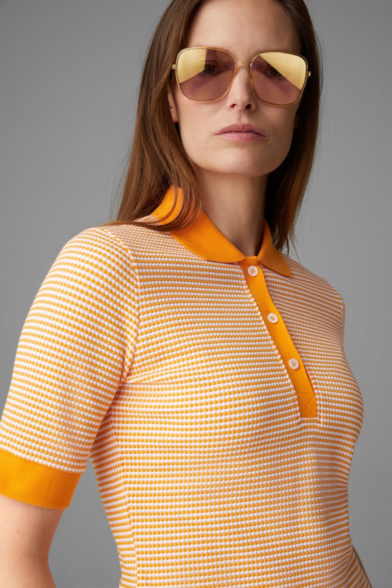 BOGNER Wendy Polo Shirt Orange Weiß | NZ4093286