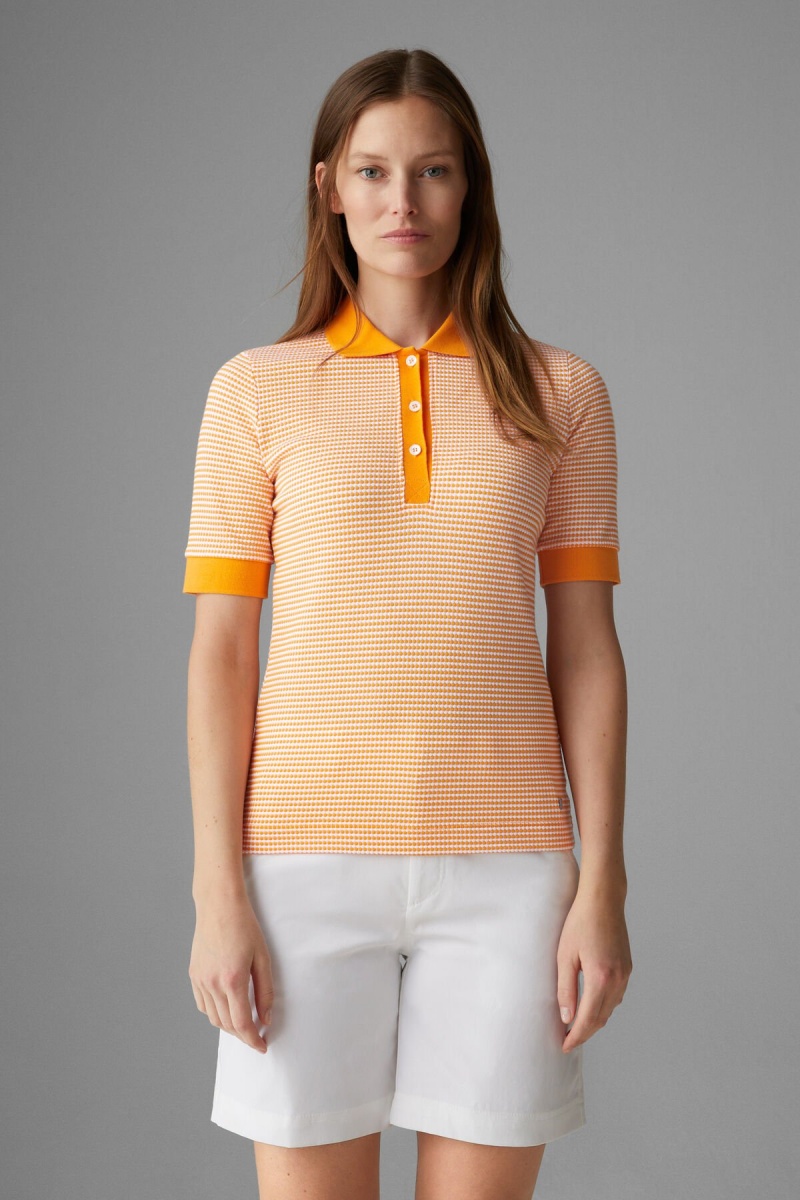 BOGNER Wendy Polo Shirt Orange Weiß | NZ4093286