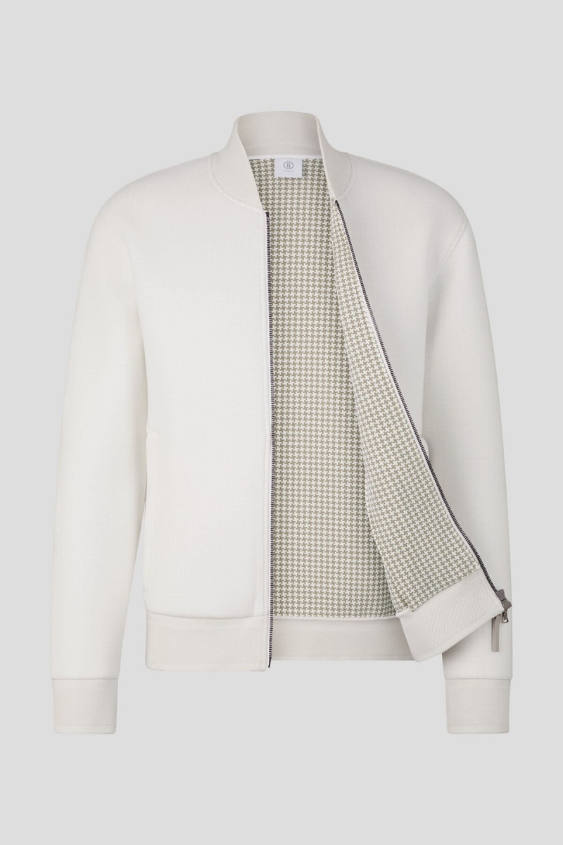 BOGNER Zac Sweatshirt Jacket Off-white | TS8937145