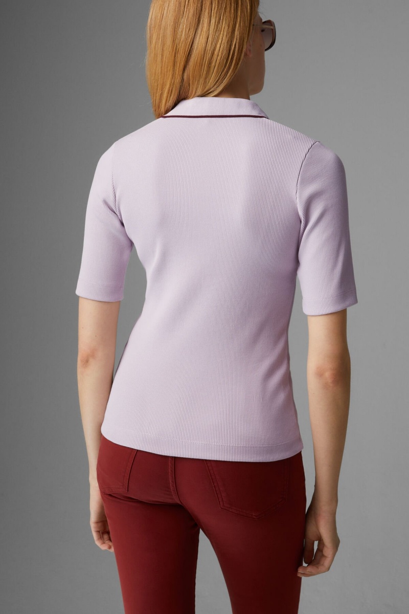 BOGNER Zadie Gestrickt Polo Shirt Lilac | BQ8207316