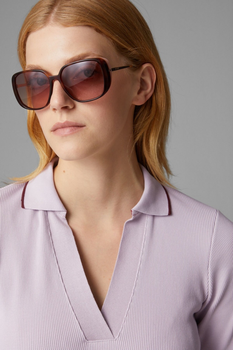 BOGNER Zadie Gestrickt Polo Shirt Lilac | MN4735126