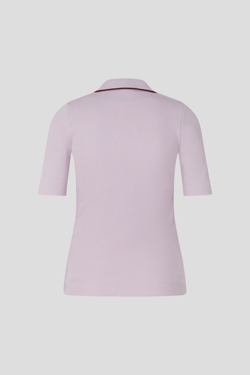 BOGNER Zadie Gestrickt Polo Shirt Lilac | MN4735126